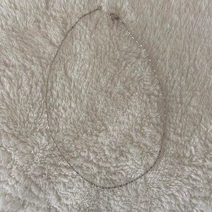 Silver Dainty Chain Necklace. About 16 Inches Long